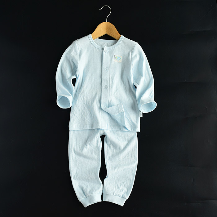 Cotton pinhole hai lớp mềm mại và thoải mái Bộ đồ cotton cho bé Quần lưng cao có tay có thể mở được quần áo be trai sành điệu