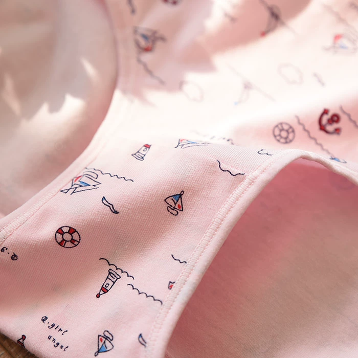 Hai cái quần lót tam giác cotton của phụ nữ, quần đùi nhỏ, đóng hộp