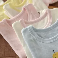 Áo phông trẻ em hai lớp cotton Áo phông mềm mại Áo thun cotton dài tay Áo thun trẻ em mùa thu ao thun coc tay be trai