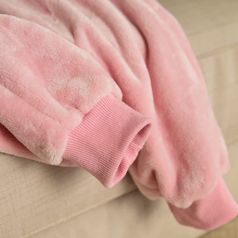 Cặp đôi mẫu nam và nữ flannel dịch vụ tại nhà dày quần mùa đông kín quần pyjama mềm mại và ấm áp quần đũi nữ