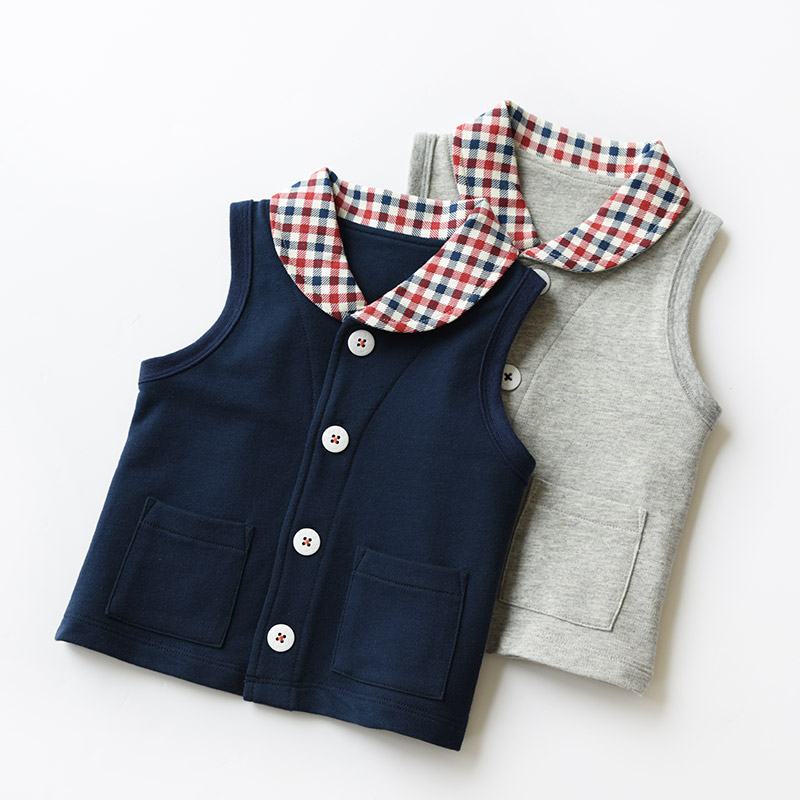 Buổi sáng và một đêm hoang dã bé gái terry vest cotton tốt chất lượng tốt cho trẻ em áo gile cho bé