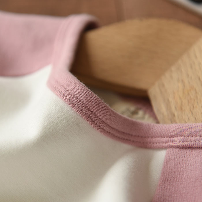 Áo thun cotton tay dài cho bé trai và bé gái raglan tay áo giản dị 2018 thu mới áo phông không cổ bé trai