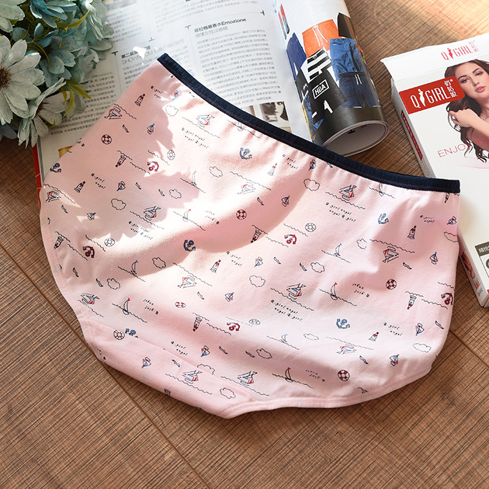 Hai cái quần lót tam giác cotton của phụ nữ, quần đùi nhỏ, đóng hộp quần xì nữ