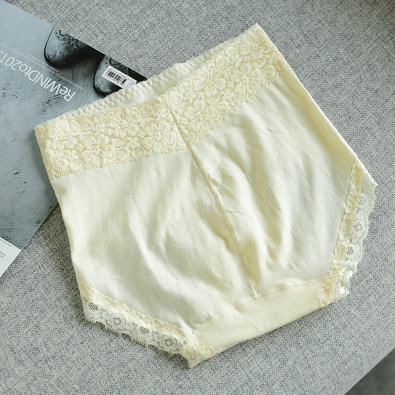 Phụ nữ cotton cao eo thiết kế đồ lót bụng ren đàn hồi boxer đồ lót gợi cảm thoải mái T quần lót cotton