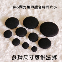 Pure black cloth button coat windbreaker suit suit suit cuff shirt button