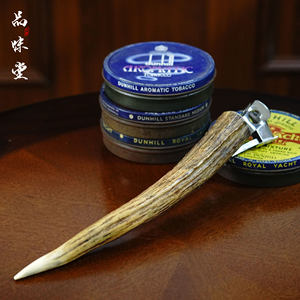 德国1900年大号天然鹿角雪茄刀雪茄剪290mm男士烟具摆件绝版收藏