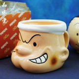 Вне печати 1990-х годов Японский Папай Оливер мультфильм Трехмерный чайная чашка для водяной чашки кружки