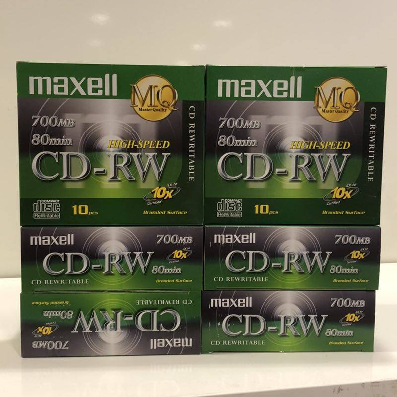 Maxell rewritable disc CD-RW700M rewritable disc 10X single-chip burning disc blank CD disc
