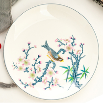 Jinyu Tangshan bone china 12 inch plate oversized Western dinner plate steakhouse KTV fruit plate