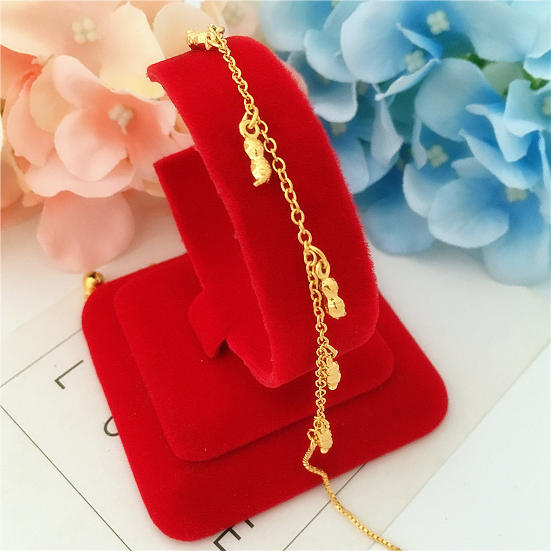 Mới giả vàng trang sức mạ vàng cát vàng vòng chân nữ cá nhỏ đơn giản quá cảnh cuộc sống lâu dài khóa vòng chân nữ thời gian dài không phai vòng đeo chân nữ bằng vàng