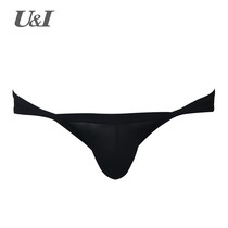 U & I sexy underwear men thin transparent ice silk personalized breathable u convex bag Tide brand ui men low waist breifs