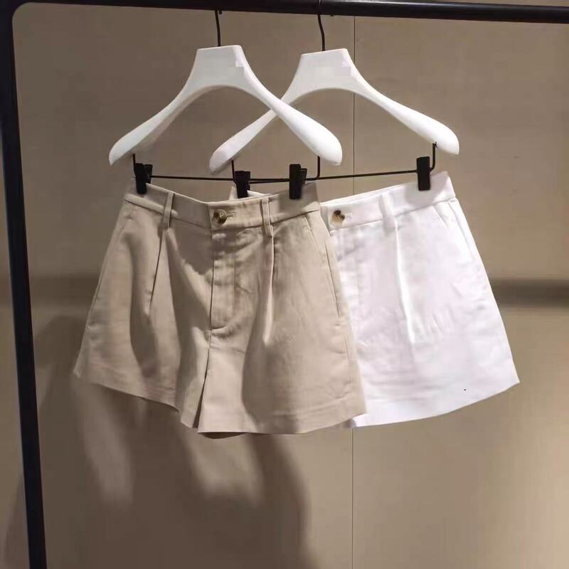 60% off European Boutique 2025 Summer New Lightweight Linen Cotton Straight-Leg Suit Shorts for Women Trendy 1Sy2062460 in Stock