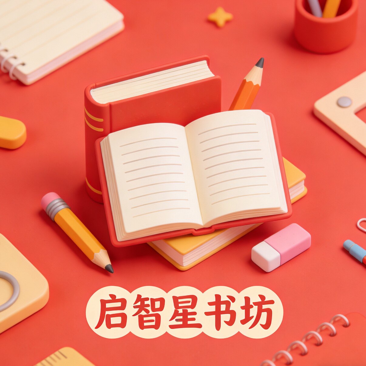 启智星书坊的LOGO