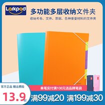 Larkpad Document bag Primary school student information bag Course classification bag Test paper bag Wear-resistant multi-compartment office business