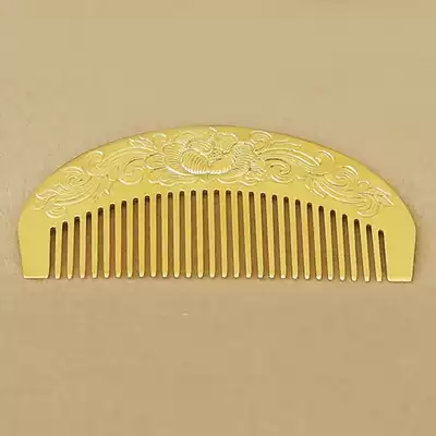 Handmade pure copper copper comb Red copper comb Hairdressing characteristic hairstyle comb Brass head comb Makeup comb