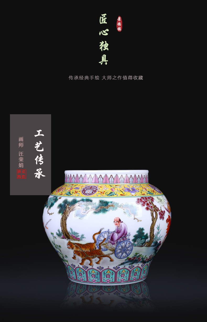 Jingdezhen ceramic porcelain vase wedding gift archaize of new Chinese style restoring ancient ways furnishing articles of handicraft decorative vase