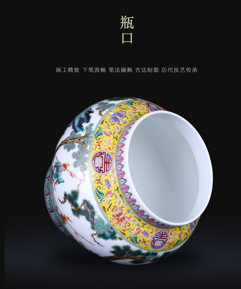 Jingdezhen ceramic porcelain vase wedding gift archaize of new Chinese style restoring ancient ways furnishing articles of handicraft decorative vase