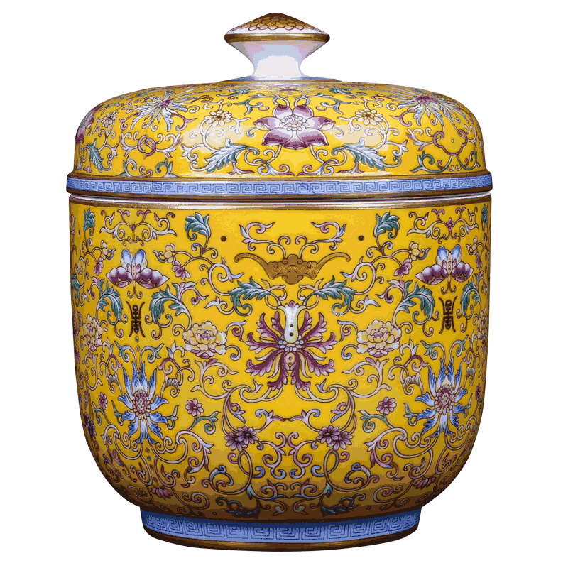 Jingdezhen ceramic household pu - erh tea seal save receives a large new Chinese porcelain decoration storage tank