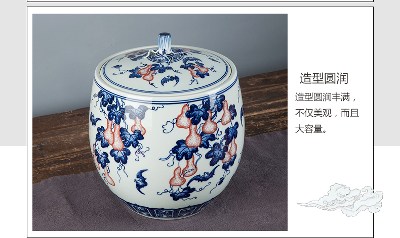 Jingdezhen ceramic tea cake tea pot home large seal tank storage POTS storage place porcelain