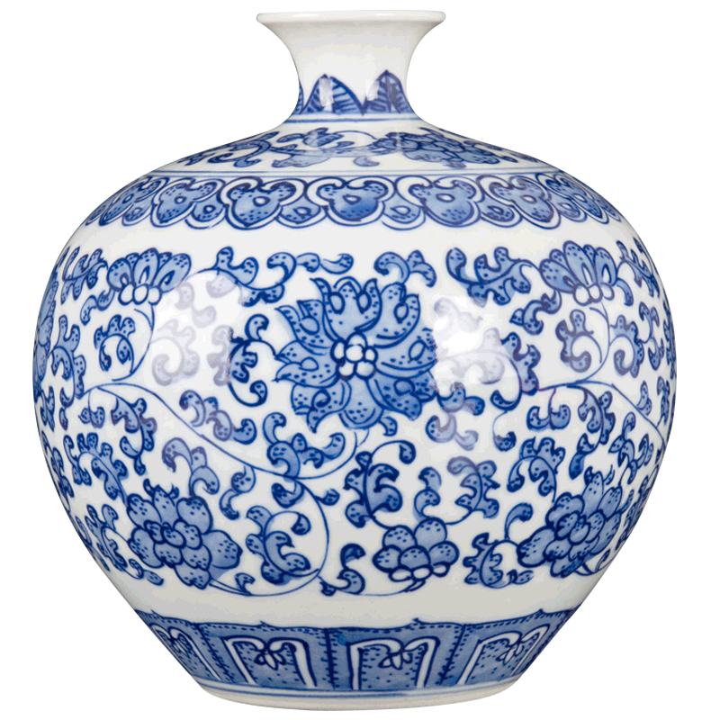 Jingdezhen ceramic Chinese style furnishing articles furnishing articles home sitting room is blue and white porcelain vase decorations arts and crafts porcelain