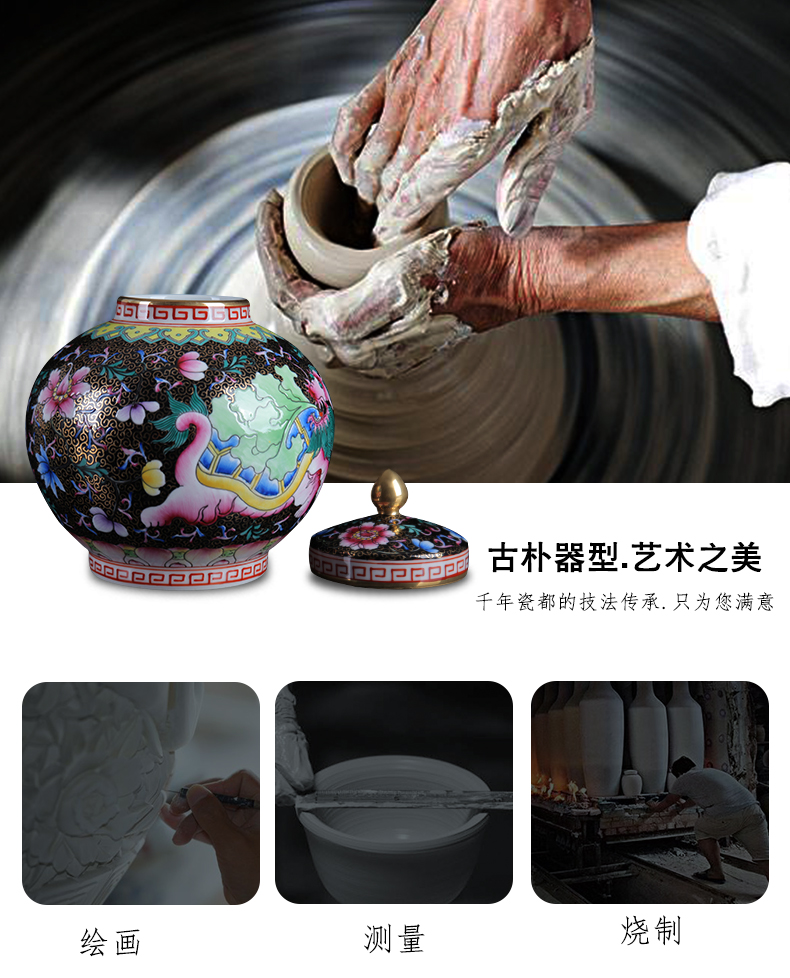 Jingdezhen ceramic new Chinese style tea pot storage can act the role ofing is tasted furnishing articles household porcelain arts and crafts