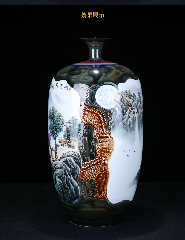 Jingdezhen ceramic view of I and contracted outraged figure amidst the figure place to live in the sitting room porch porcelain vase decoration