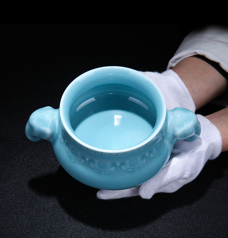 I and contracted home sitting room the bedroom in jingdezhen ceramics xiang xiang furnace to burn incense decorative crafts