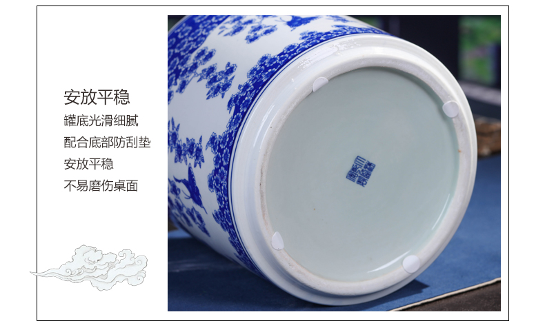 Jingdezhen ceramics pu 'er tea pot tea tea cake box domestic large - sized ceramic tea seal pot