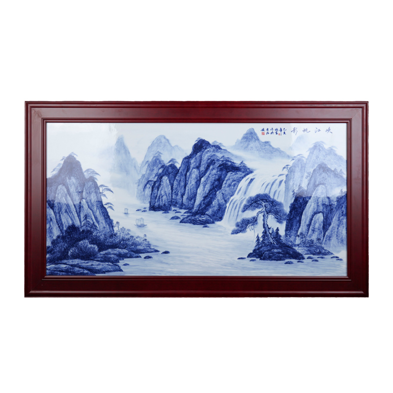 Jingdezhen ceramic I and contracted fjard FanYing sitting room sofa background wall decoration painting porcelain plate