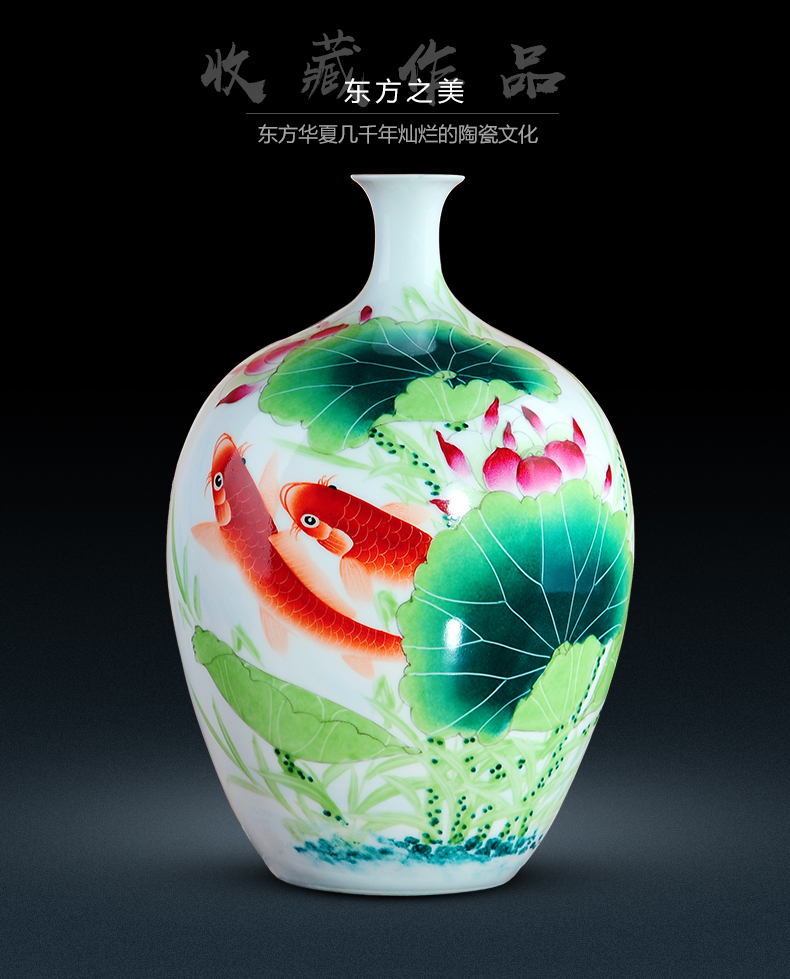 Jingdezhen ceramics furnishing articles household act the role ofing is tasted I and contracted famous masterpieces hand - made decorative vase in the living room