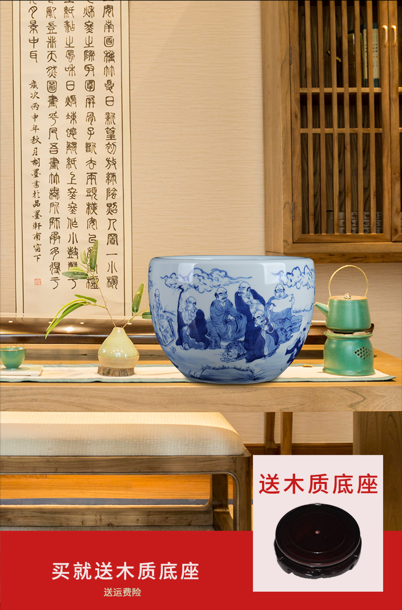 Ocean 's new Chinese blue and white porcelain of jingdezhen ceramics cornucopia furnishing articles household porcelain gifts