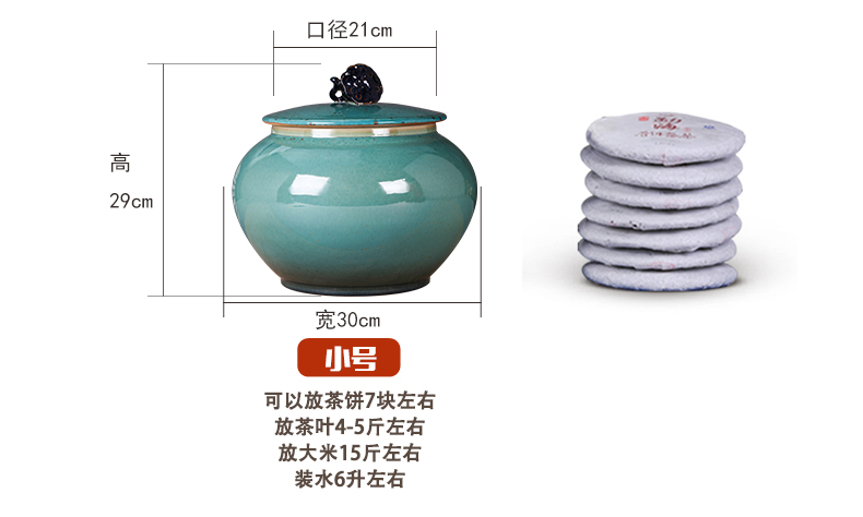 Jingdezhen ceramic large wake receives the puer tea cake caddy fixings tanks household seal pot porcelain POTS