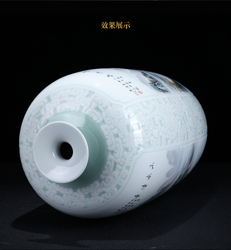 Jingdezhen porcelain has a long history in the Chinese hand - made vases, home sitting room rich ancient frame porcelain handicraft furnishing articles