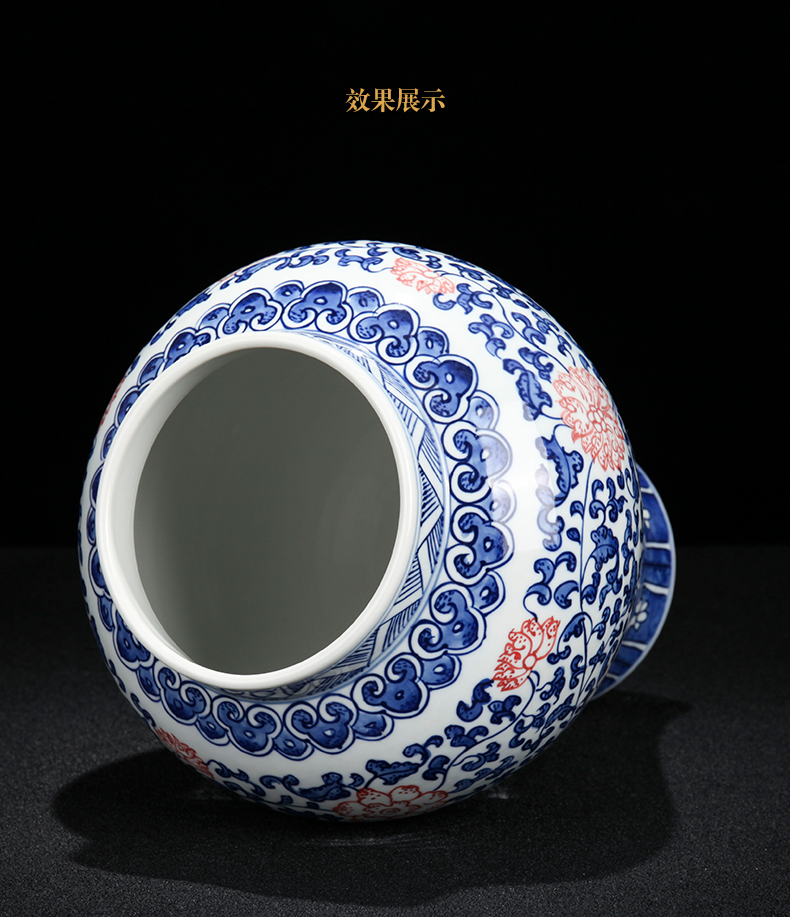 The New Chinese blue and white porcelain of jingdezhen ceramics youligong general pot home sitting room porch porcelain decorative furnishing articles