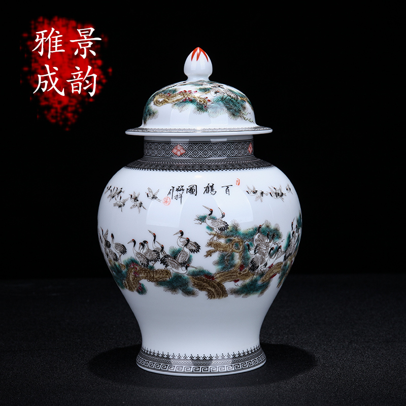 I and contracted the jingdezhen ceramics general crane figure can decorate place to live in the sitting room porcelain arts and crafts
