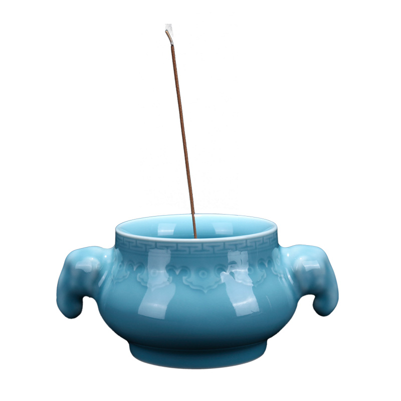 I and contracted home sitting room the bedroom in jingdezhen ceramics xiang xiang furnace to burn incense decorative crafts