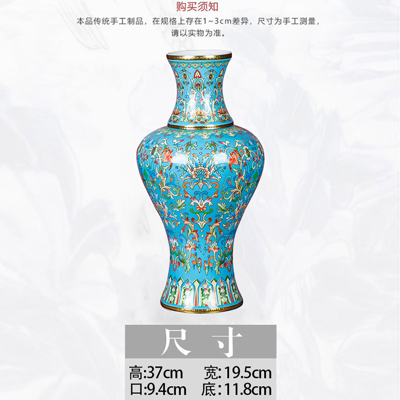 景德镇陶瓷花瓶：25年最新款中式轻奢风客厅摆件推荐，高级感插花神器