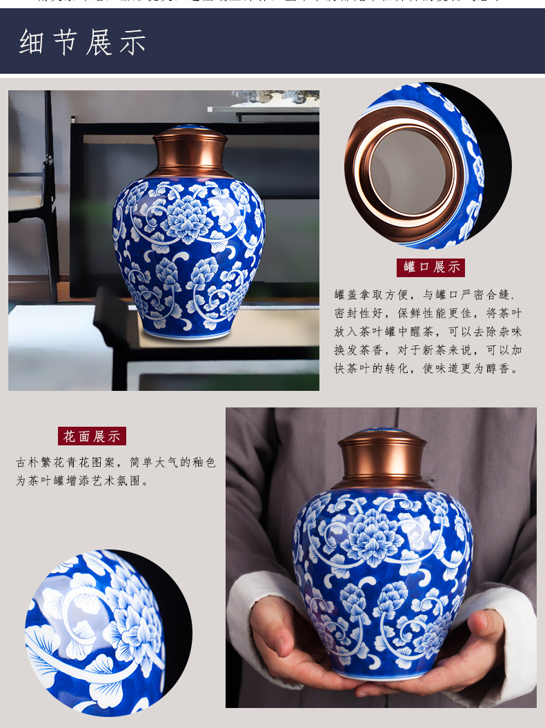 Jingdezhen ceramic new sitting room of Chinese style household teahouse tea tea tea tea as cans accessories furnishing articles