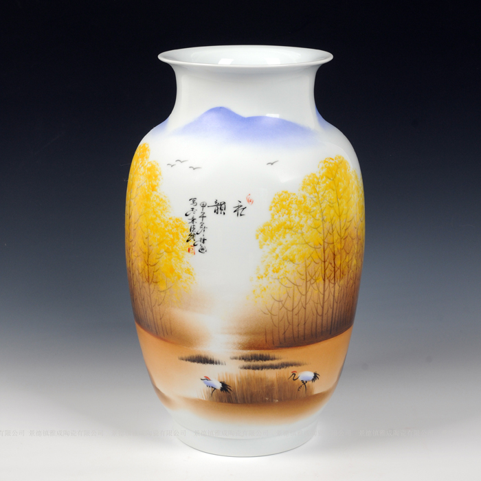 Modern Chinese jingdezhen ceramics sitting room place famous celebrity hand - made vases, home decorations arts and crafts