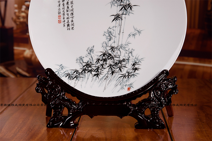 By patterns of jingdezhen ceramics decorated hang dish dish dish art porcelain painting porcelain furnishing articles
