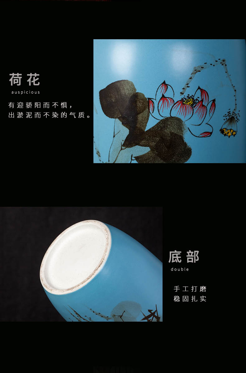 Jingdezhen ceramic checking porcelain vase TV ark, furnishing articles household act the role ofing is tasted, the sitting room porch TV ark, adornment