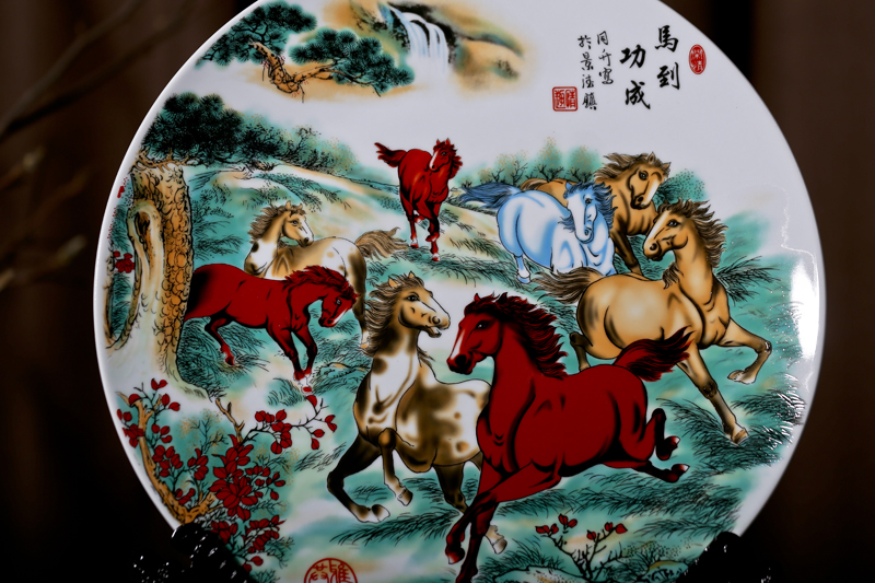 Jingdezhen ceramic plate success porcelain home sitting room fashion modern fashion crafts furniture furnishing articles