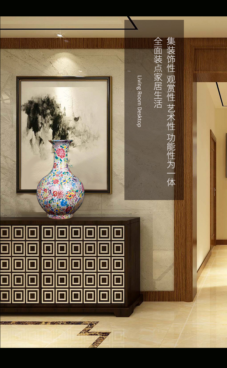 Jingdezhen ceramic manual pick flower vases, flower arranging furnishing articles household act the role ofing is tasted, the sitting room porch decoration craft porcelain