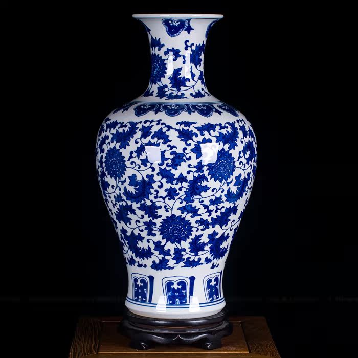 Jingdezhen ceramics place to live in the sitting room porch TV ark, blue and white porcelain vase vases, decorative arts and crafts