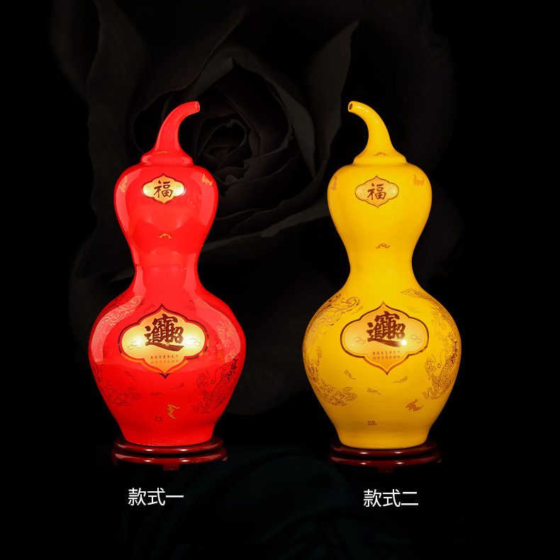 Jingdezhen ceramic a thriving business floor vase furnishing articles of new Chinese style living room home decoration flower porcelain