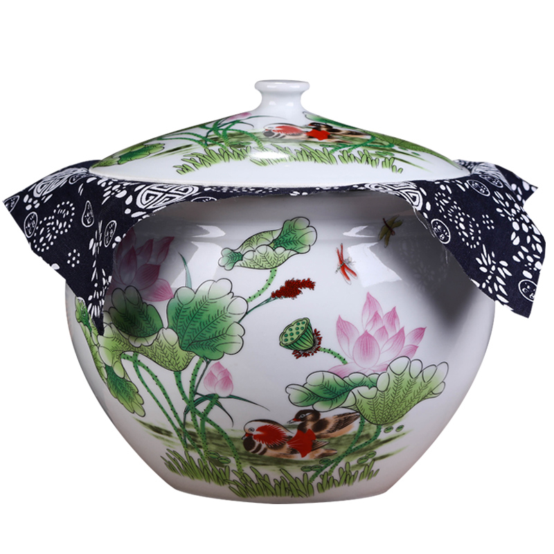 Jingdezhen ceramic cake caddy fixings seal POTS to restore ancient ways, the seventh, peulthai the puer tea cake large pot gift box packaging