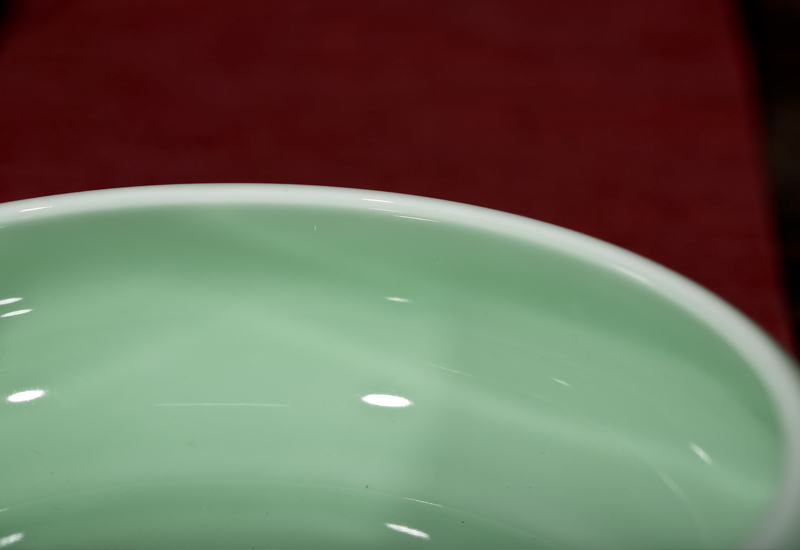Jingdezhen ceramic modern writing brush washer brush four treasures writing brush washer water shallow writing brush washer celadon is large