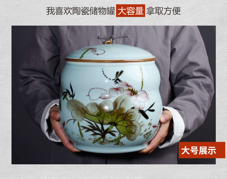 Jingdezhen ceramic wine accessories sealed tank storage tank furnishing articles creative household act the role ofing is tasted TV ark, porcelain