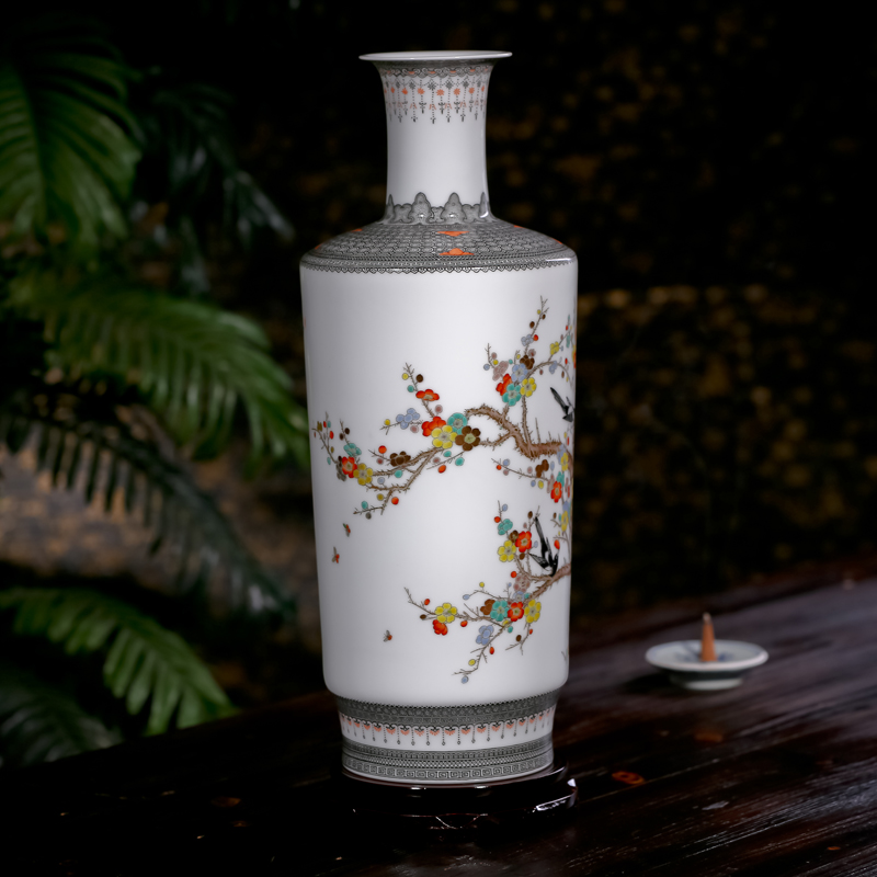 Jingdezhen ceramics pay-per-tweet vase famous hand - made craft vase sitting room home furnishing articles restoring ancient ways