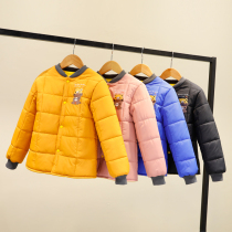 Childrens cotton-padded clothes boys 2021 new foreign-style plus velvet thickened liner big childrens winter clothes girls cotton-padded jacket